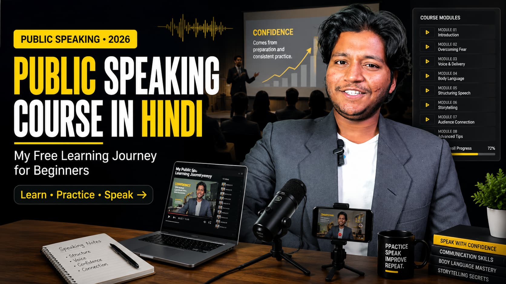 Public Speaking Course in Hindi: My Free Learning Journey for Beginners